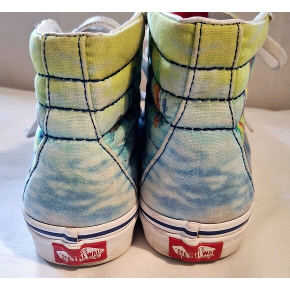 Vans Off The Wall SpongeBob SquarePants High-Top Sneakers Tie-Dye Canvas Multi-C - Picture 5 of 14